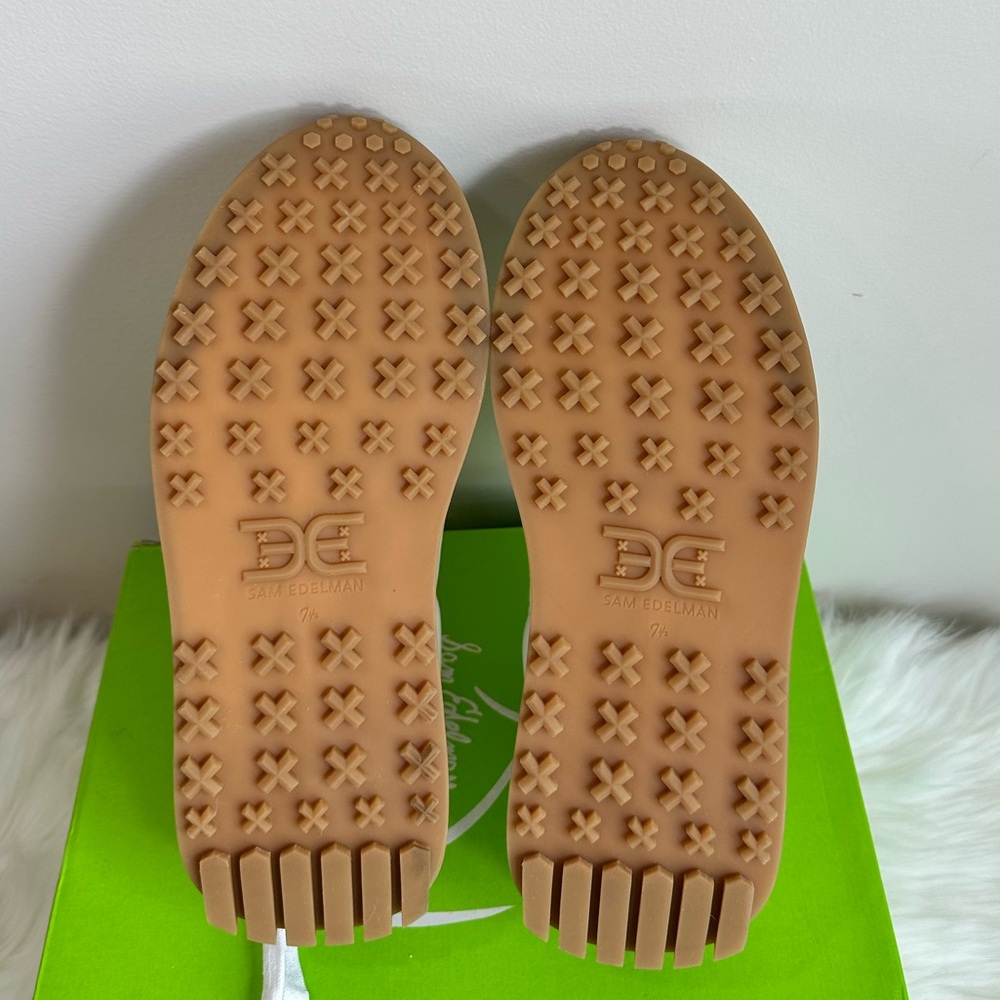 NIB Sam Edelman Layla Suede and Nylon Fashion Sneakers White Multi size 7.5 - Picture 11 of 16